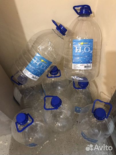 Баклажки 10шт из под дист.воды