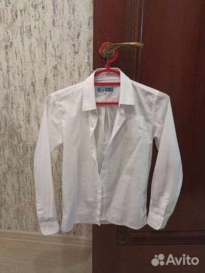 Рубашка белая для мальчика 140-146