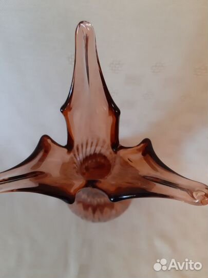 Ваза карамельное стекло