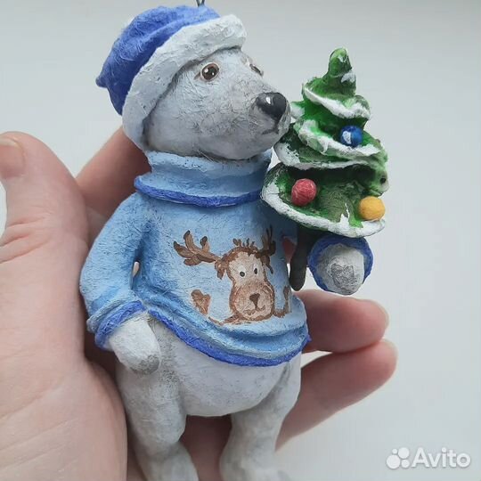 Ватные елочные игрушки новые