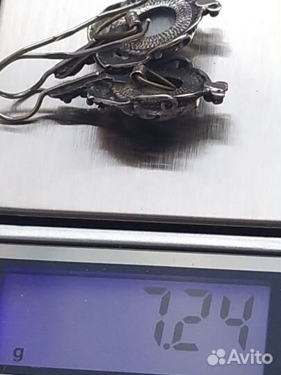 Серьги серебро 875 Рига