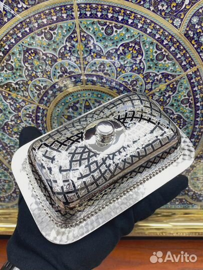 Масленка из серебра