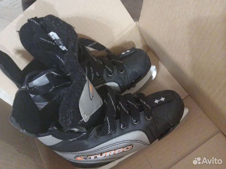 Коньки хоккейные детские раздвижные