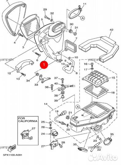 Новый оригинальный корпус фильтра Yamaha XV 1700