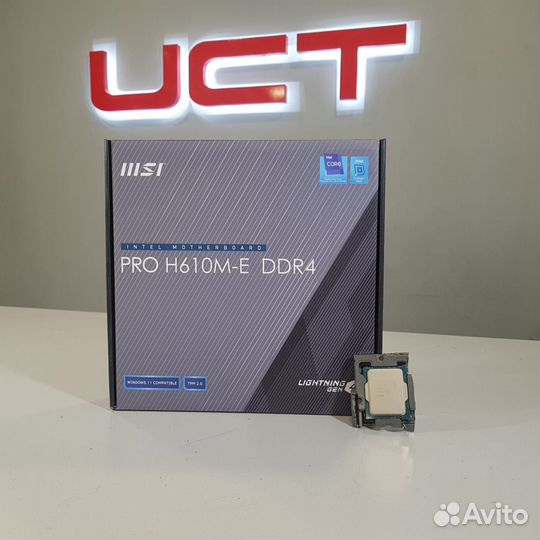 Комплект i5 12400F + MSI H610M Новый