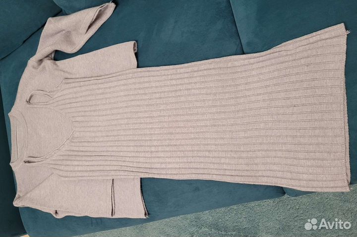 Комплект трикотажное платье и свитер / кофта