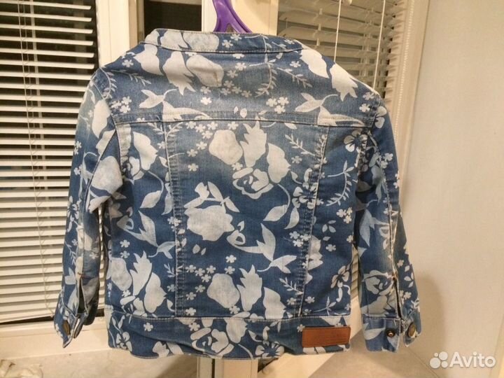 Джинсовая куртка для девочки 98 см