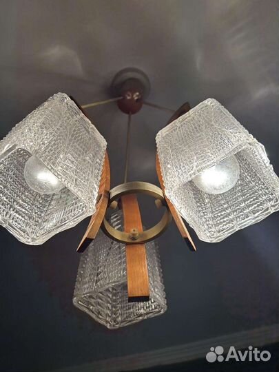Хрустальная люстра СССР винтажная