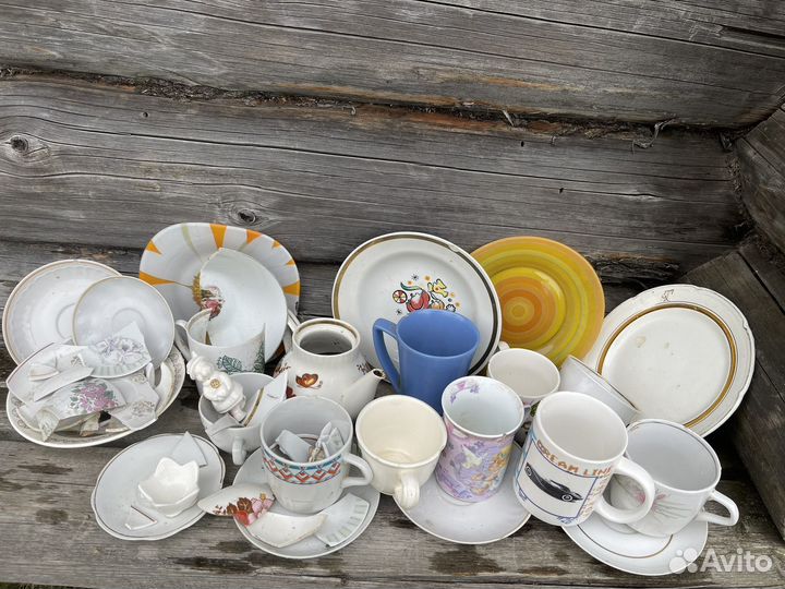 Битая посуда для творчества и дизайна