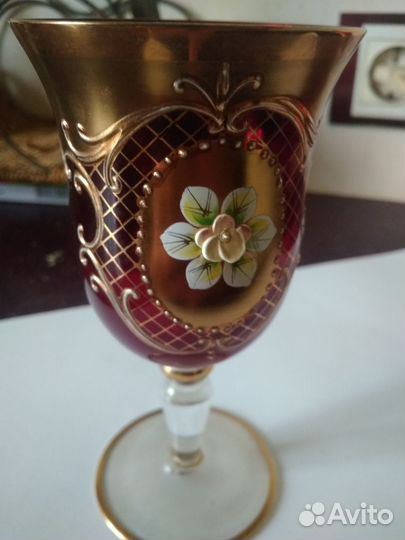 Бокал для вина италия(венеция) мурано
