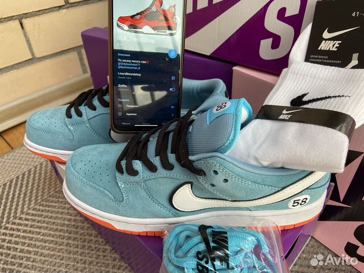 Кроссовки nike sb dunk low club 58 gulf