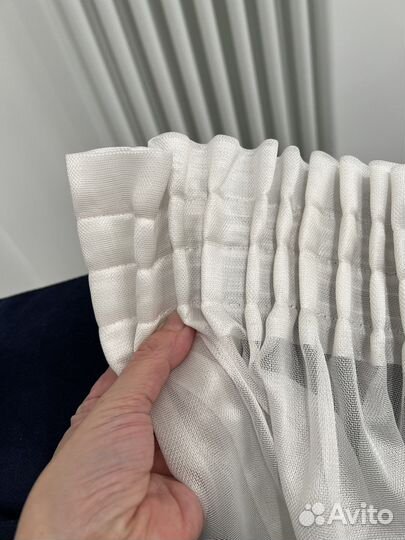 Тюль белая сетка