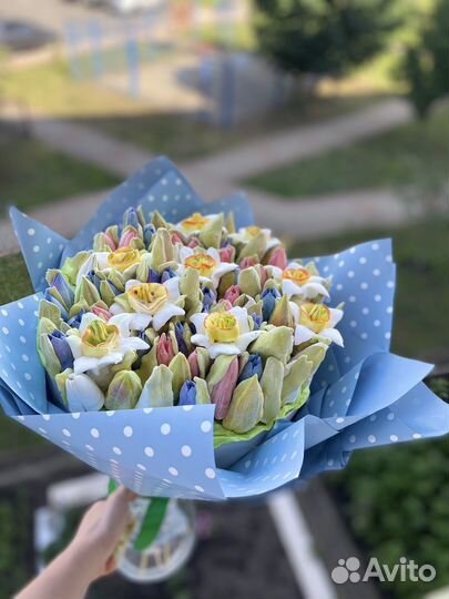 Съедобные букеты из зефира