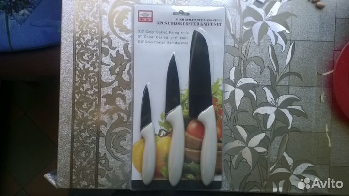 Набор ножей 3шт. Новый. Сталь