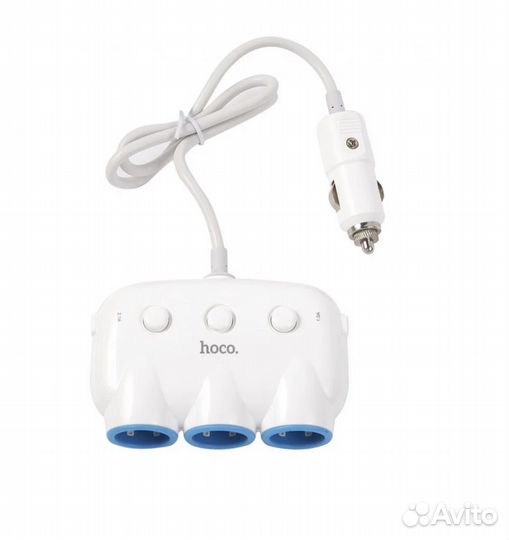 Разветвитель авто хаб hoco C1 на 3 гнезда