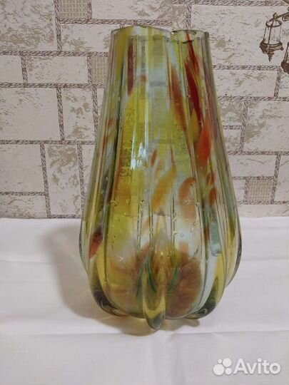 Ваза из цветного стекла СССР