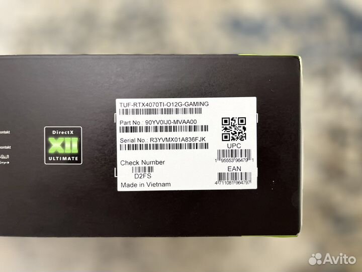 Asus RTX 4070 Ti TUF Gaming OC Новые