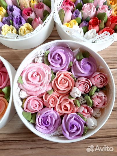 Зефирные букеты и композиции.Рулеты