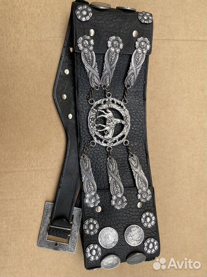 Пояс Аргентинский, кожаный с монетами 1891-93г.г