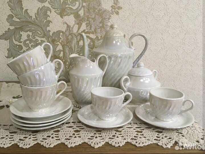 Кофейный фарфоровый сервиз, СССР, винтаж