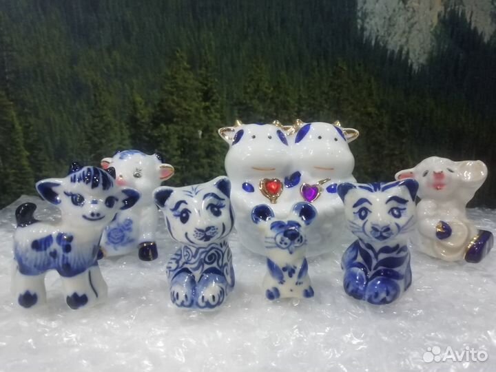 Фигурки гжель одним лотом