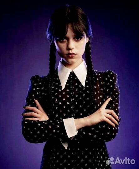 Мыло ручной работы.Куколка в образе Уэнсдей)