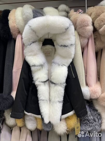 Парка с натуральным мехом
