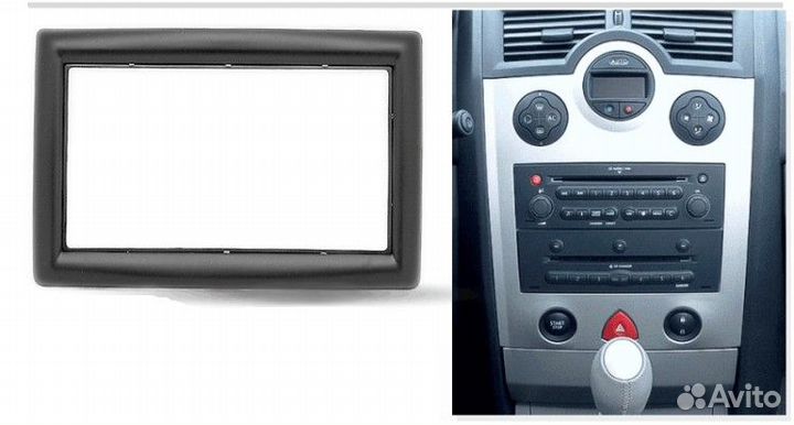 2DIN переходная рамка Renault Megane II 2002-2009