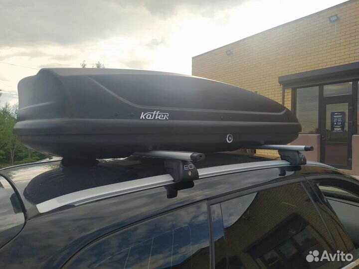 Автобокс на крышу Koffer черный