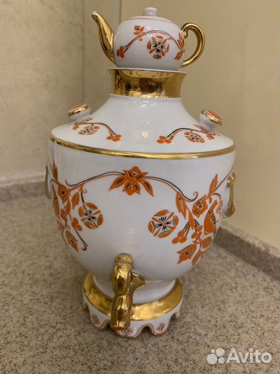 Самовар фарфор лфз СССР
