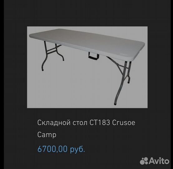 Мебель складная пластиковая