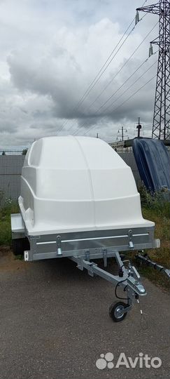 Прицеп с пластиковой крышкой 3.5х1.5м