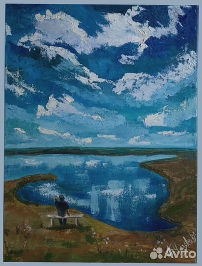 Картина маслом на холсте, пейзаж