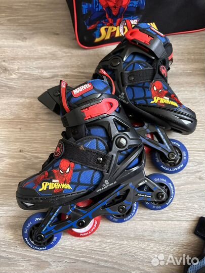 Роликовые коньки детские раздвижные набор 26-31р