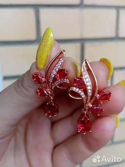 Серьги-подвески 585 RG