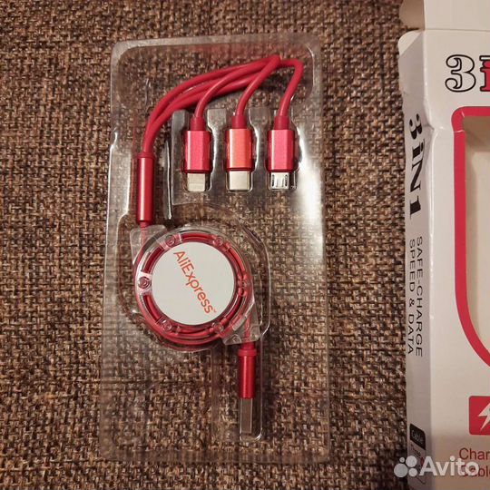 Usb кабель 3 в 1. Micro.Type-C.iPhone