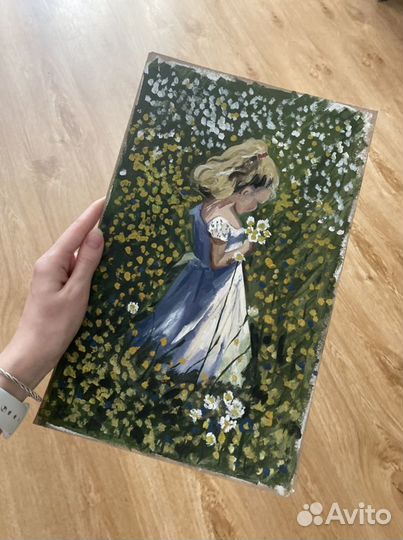 Этюд «Девочка с цветами»