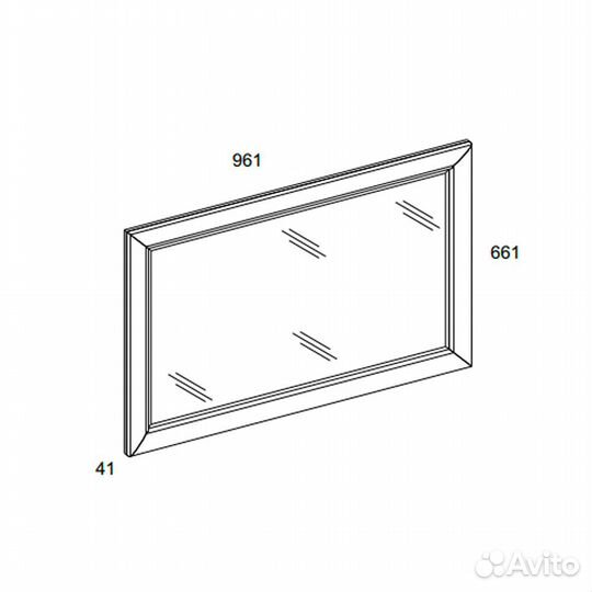 Зеркало, olivia, цвет вудлайн крем