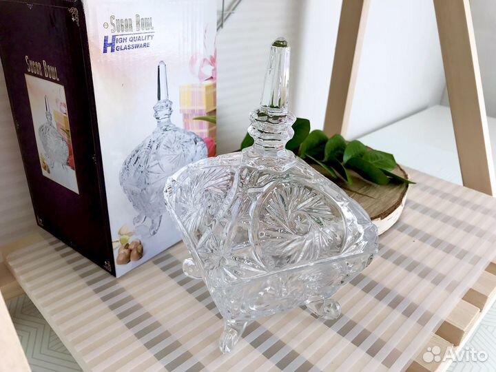 Ваза с крышкой / сахарница / конфетница новая