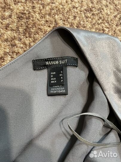 Вечернее серое платье Mango