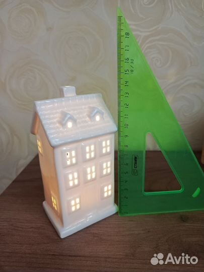 Керамический домик ночник