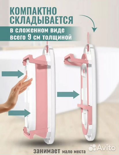 Ванночка для купания складная с матрасиком