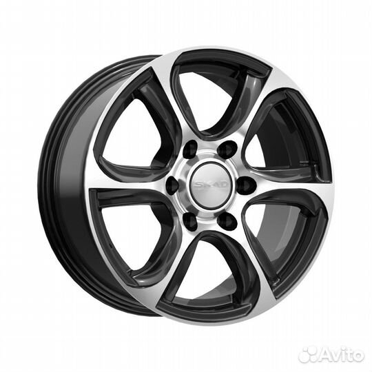 Литые диски 7.5x17 6x139.7 67.1 ET30 скад Скала алмаз