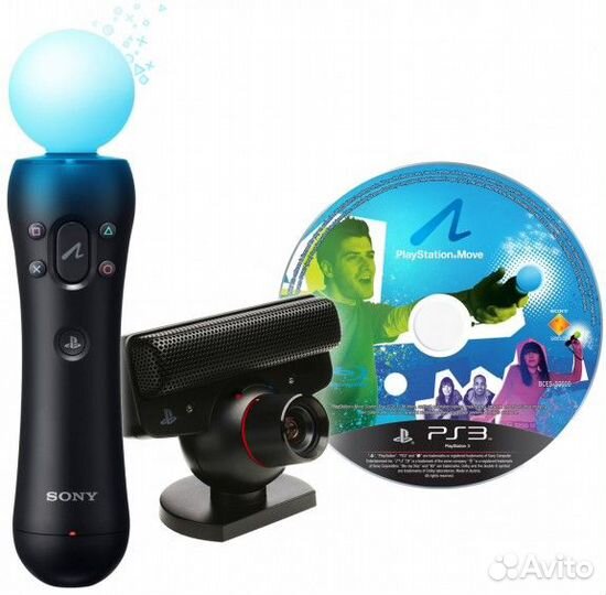 Полный набор PS Move для Sony PS3/PS4 с играми