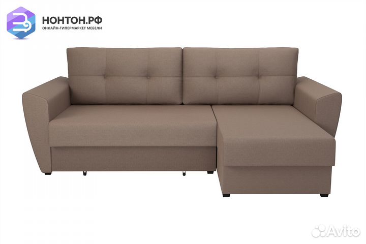 Диван угловой выкатной София светло-коричневый