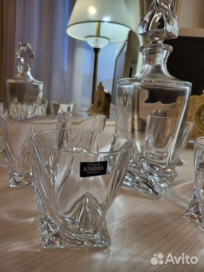Набор бокалов для виски Crystalite Bohemia Quadro