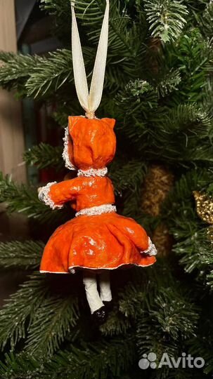 Ватные елочные игрушки набор