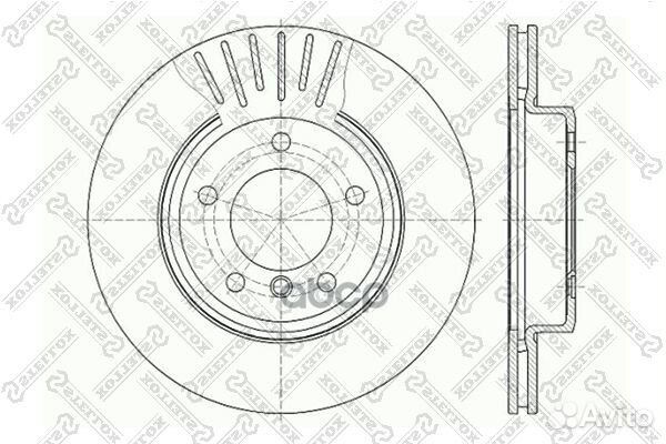 Диск тормозной передний 6020-1540V-SX Stellox