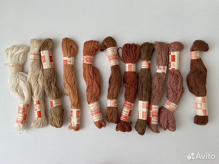 Нитки мулине СССР пакетом для вышивки