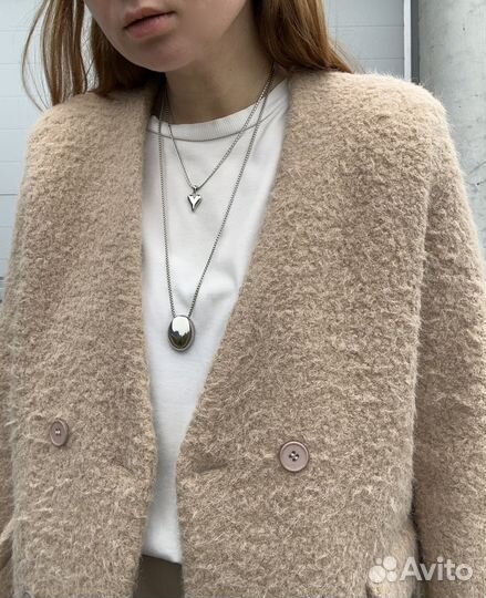 Пальто с ворсом новое